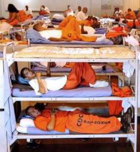 This is where we're headed if we keep closing prisons... What kind of rehabilitation do you think prisoners get in an environment like this?  I wonder if they continue to commit crimes...